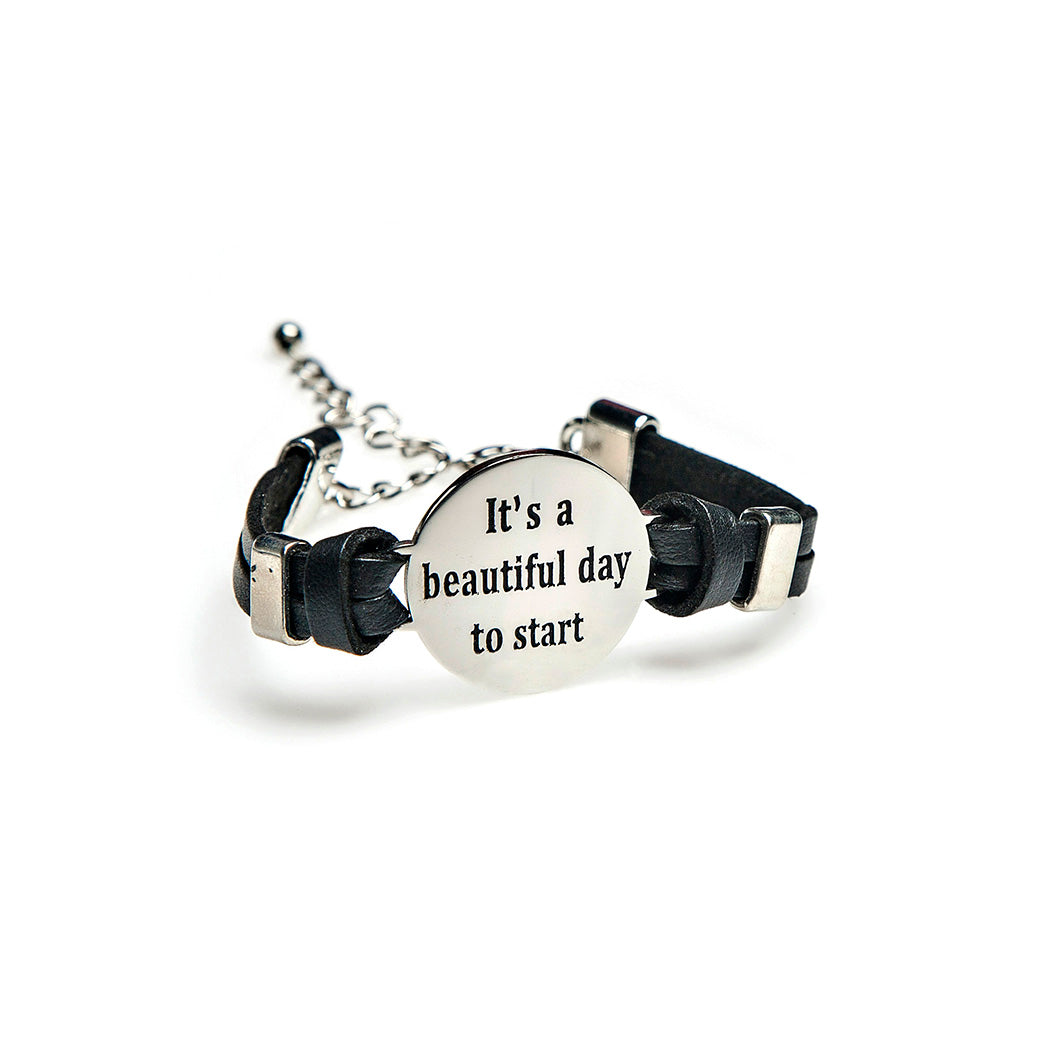 She Believed Leather + Pendant Bracelet - Final Sale