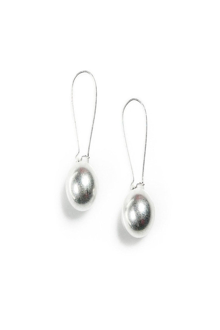 Natalie Silver Bulb Earrings - Final Sale