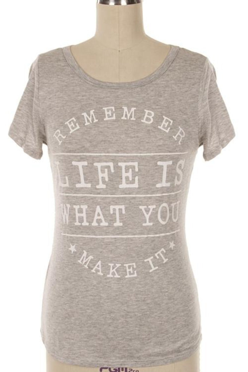Life is What You Make it Print Top - Final Sale