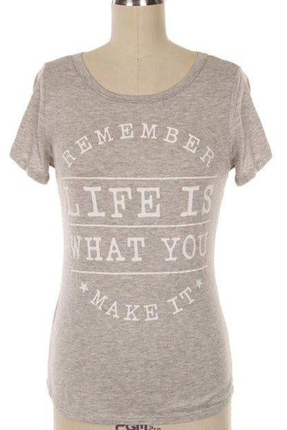 Life is What You Make it Print Top - Final Sale