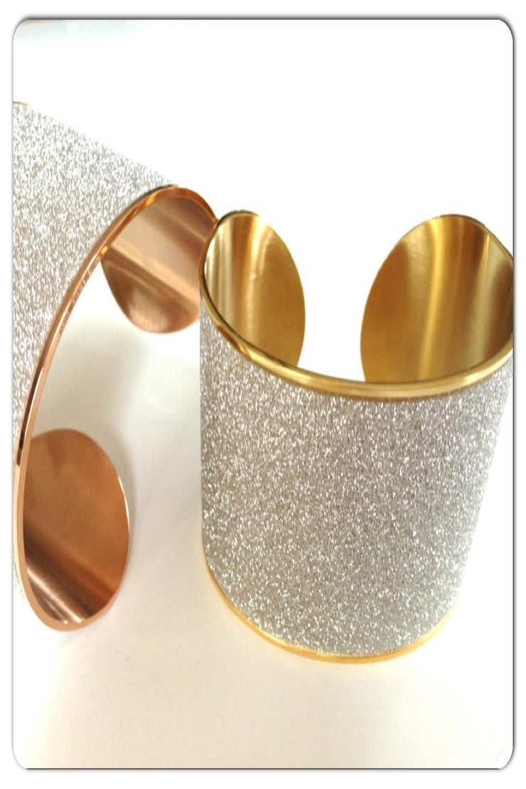 Stainless Steel Sparkle Cuff - Final Sale