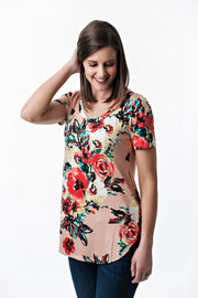 Floral Print Stretch Top - Final Sale