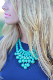 Waterfall Beaded Bib Necklace - Final Sale