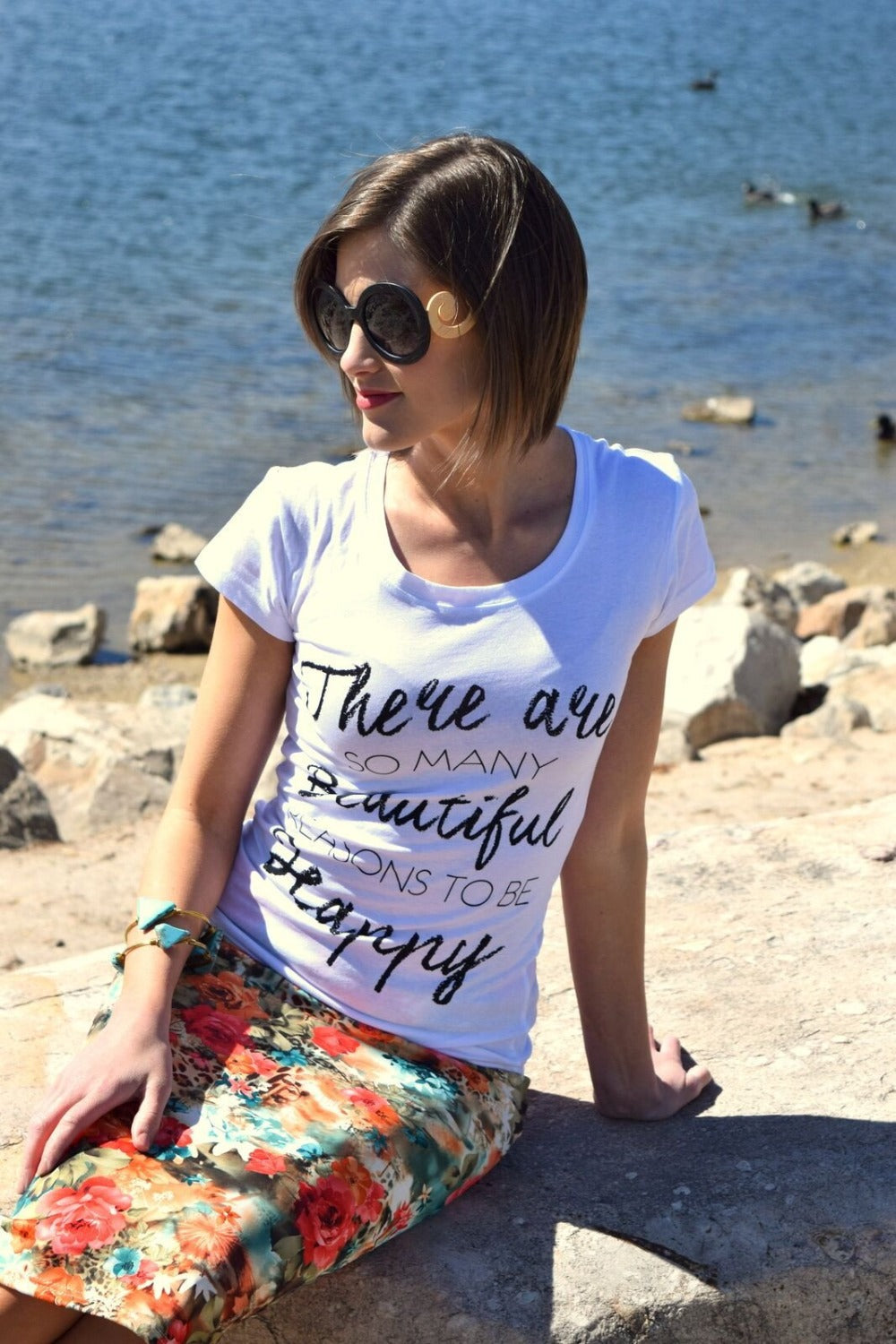 Beautiful Reasons Print Top - Final Sale