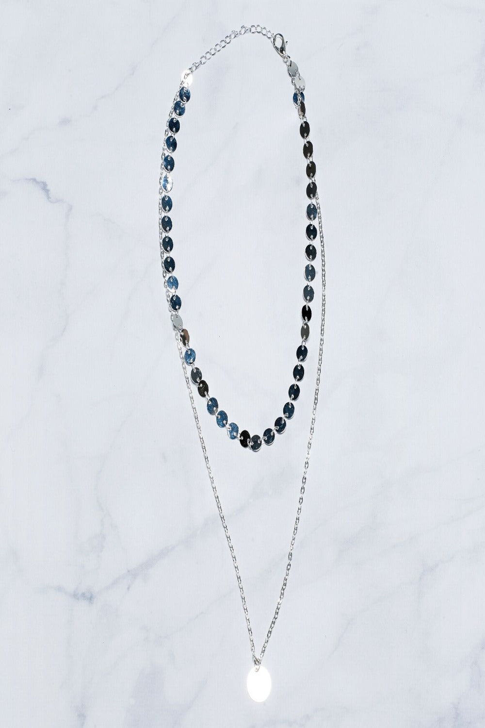 Layered Disc Choker and Pendant Necklace - Final Sale