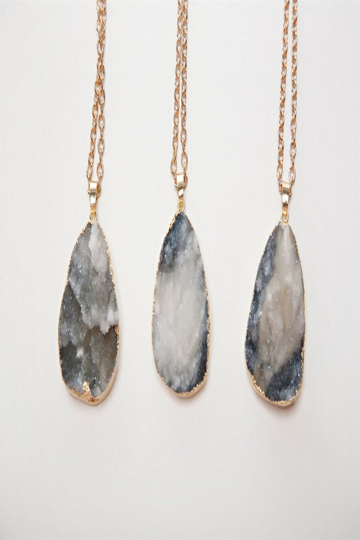 Colorful Druzy Stone Necklaces - Final Sale