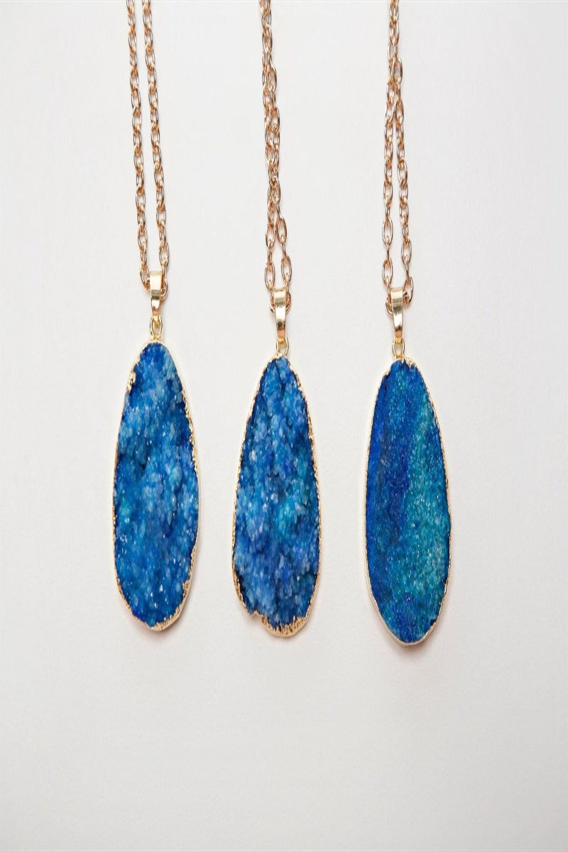 Colorful Druzy Stone Necklaces - Final Sale