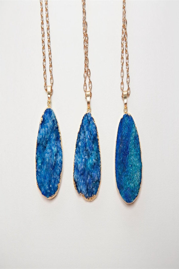 Colorful Druzy Stone Necklaces - Final Sale