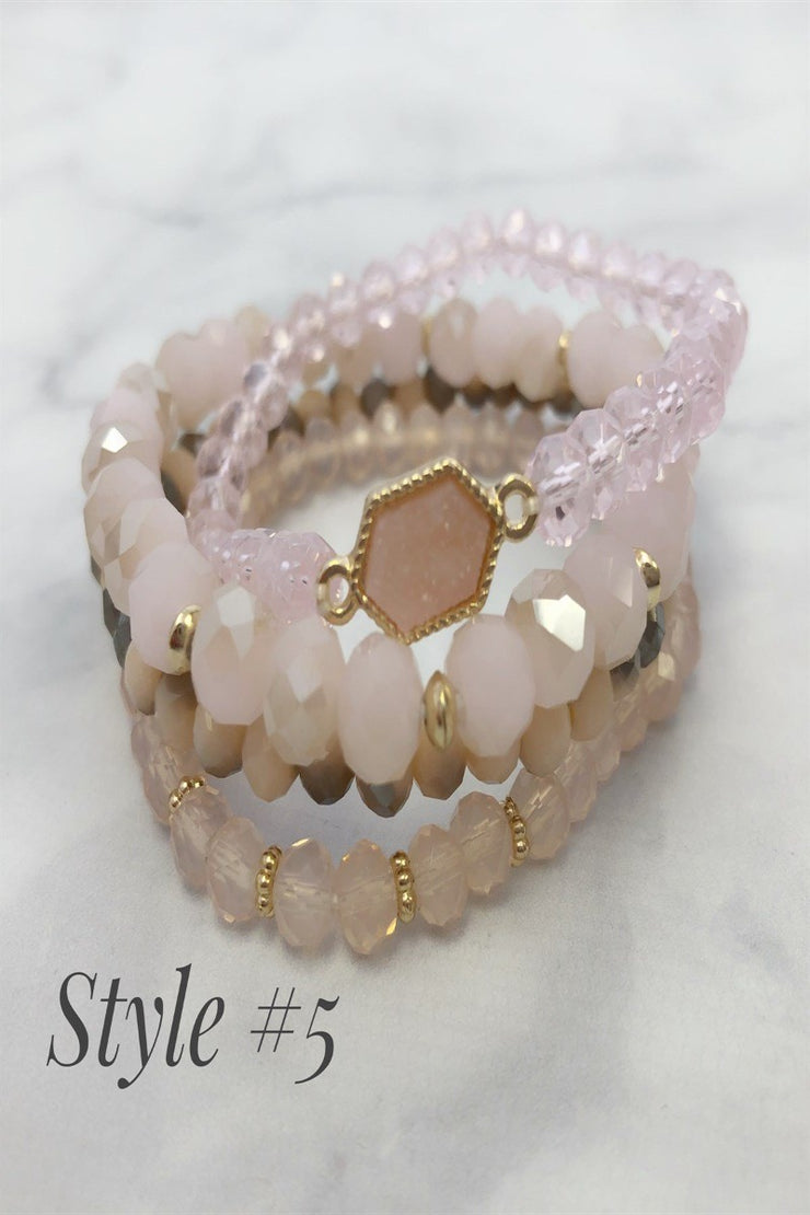 stackable stretch bracelet sets - Final Sale