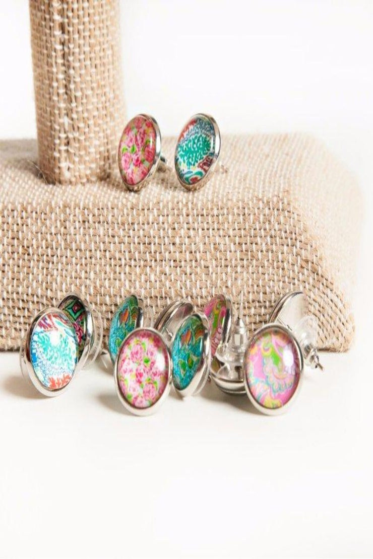 beautiful glass stud earrings