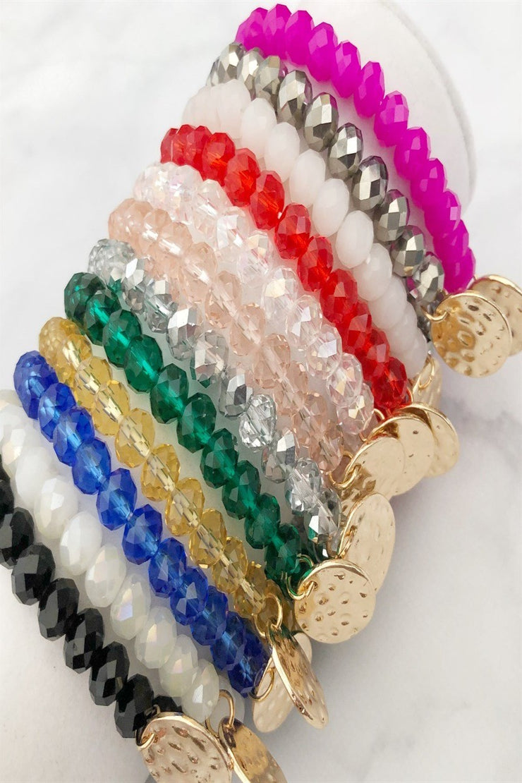 crystal bead stretch bracelets - final sale