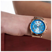 Rose Gold Watch with Colored Face Display - Final Sale