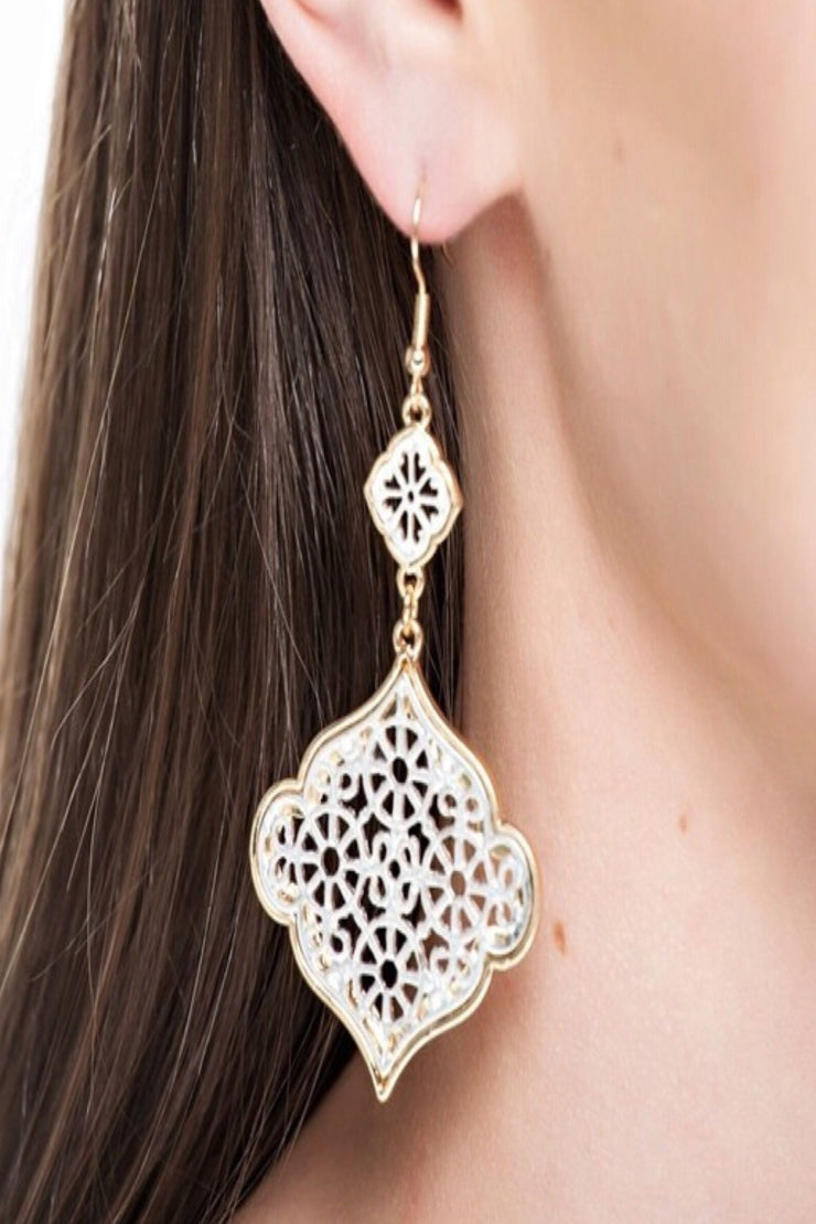 chantilly filagree drop earrings