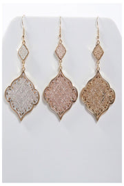 chantilly filagree drop earrings