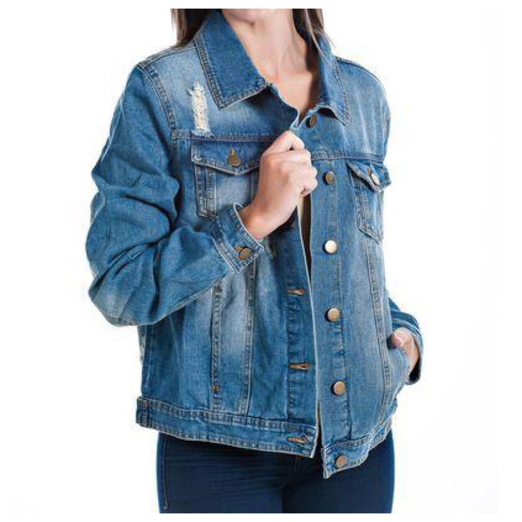 Distressed Denim Jacket - Final Sale