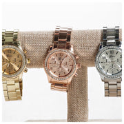 Boyfriend Watch w/Rhinestone Face - Final Sale