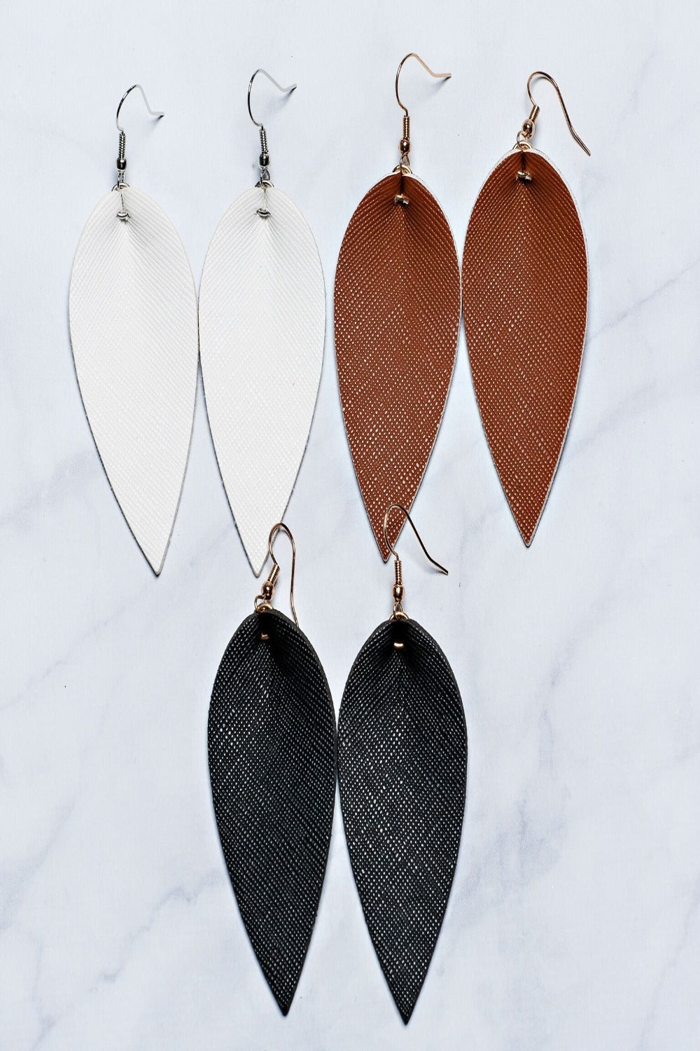 Faux leather earrings for sale deals