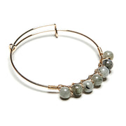 Maya Precious Stone + Wire Bangle - Final Sale