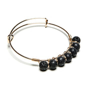 Maya Precious Stone + Wire Bangle - Final Sale