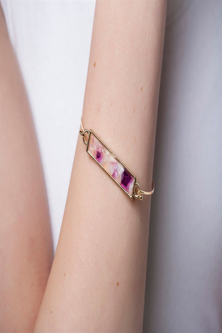 marbled bar wire bangle