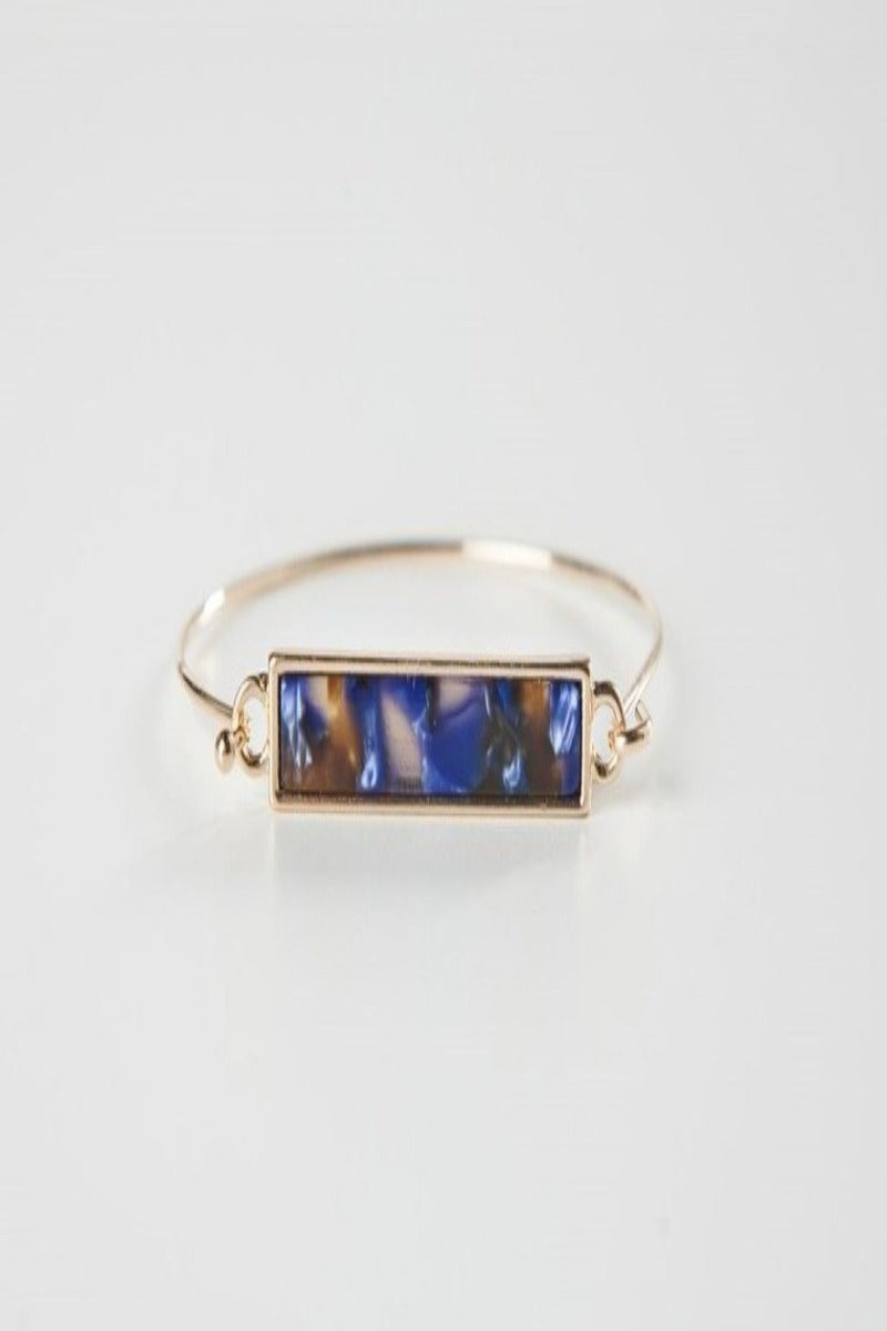 Marbled Bar Wire Bangle - Final Sale