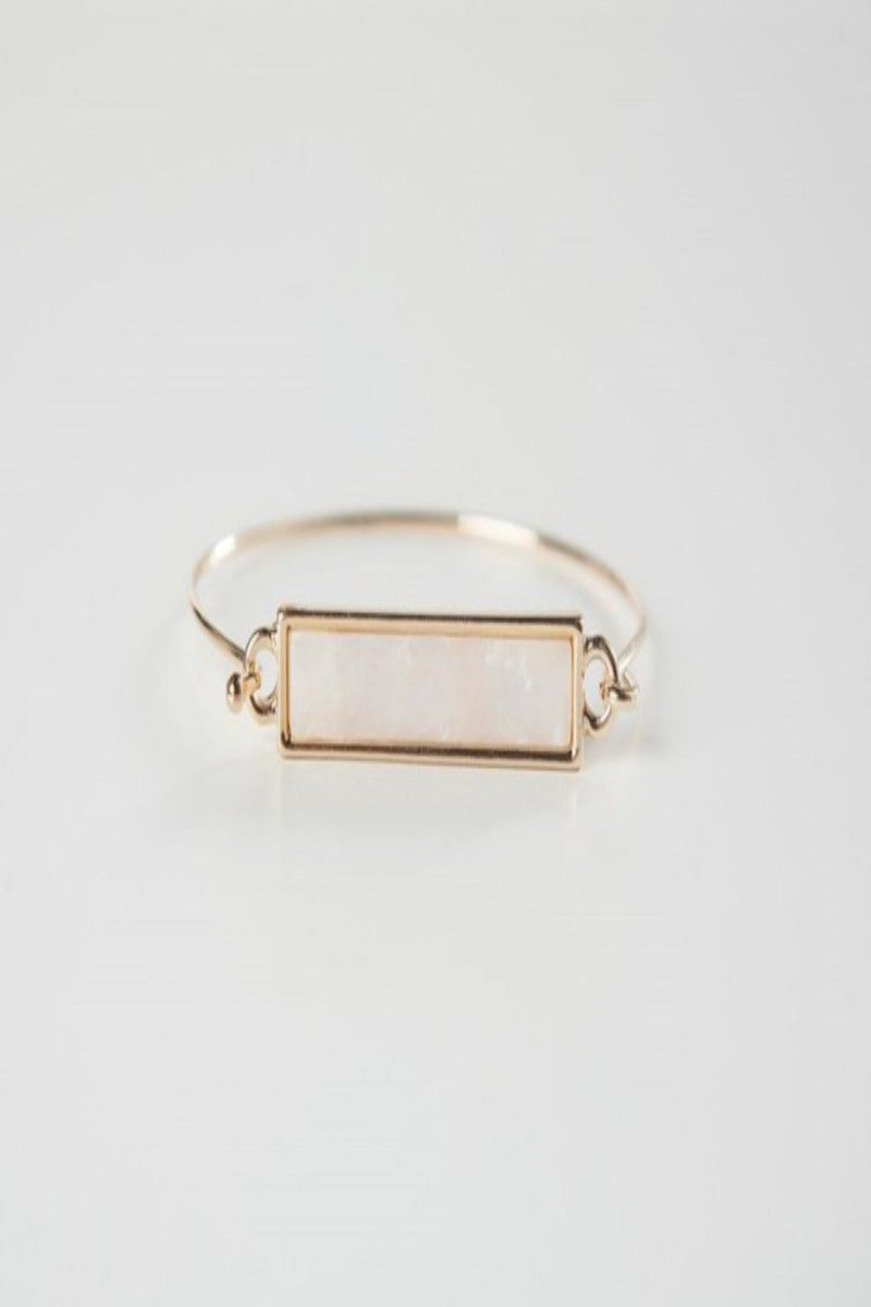 Marbled Bar Wire Bangle - Final Sale