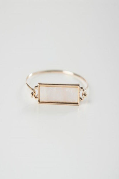 Marbled Bar Wire Bangle - Final Sale