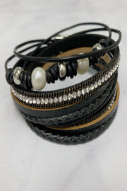 pearl and bling wrap bracelets