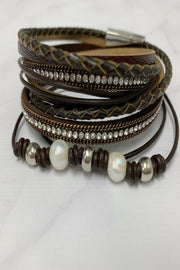 pearl and bling wrap bracelets