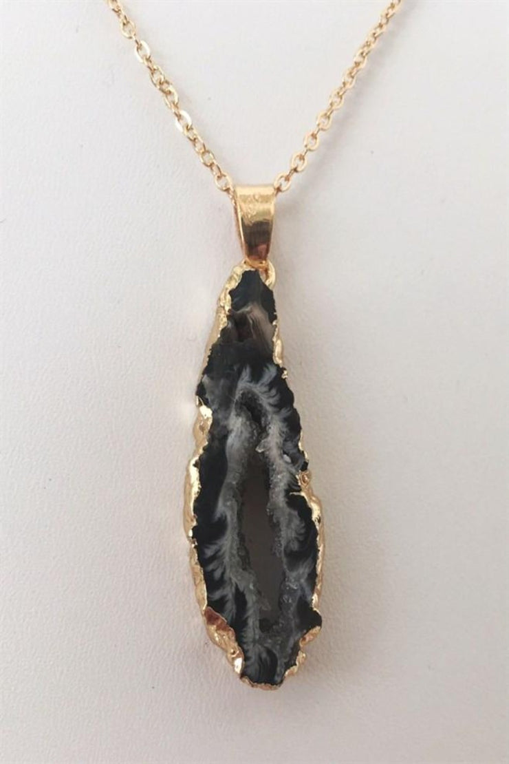 Stunning Natural Geode Stone Pendant - Final Sale