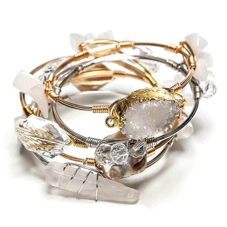 Peyton Stackable Stone + Wire set - Final Sale