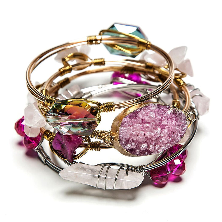 Peyton Stackable Stone + Wire set - Final Sale