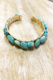 Natural Stone Cuff Bracelets - Final Sale