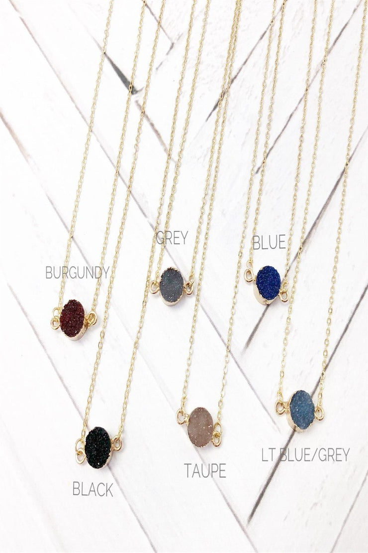 Short Druzy Necklace - Final Sale