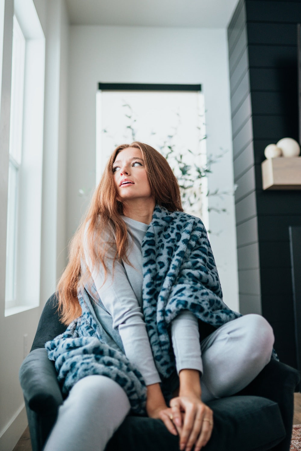 Sadie Leopard Print Blanket - Final Sale