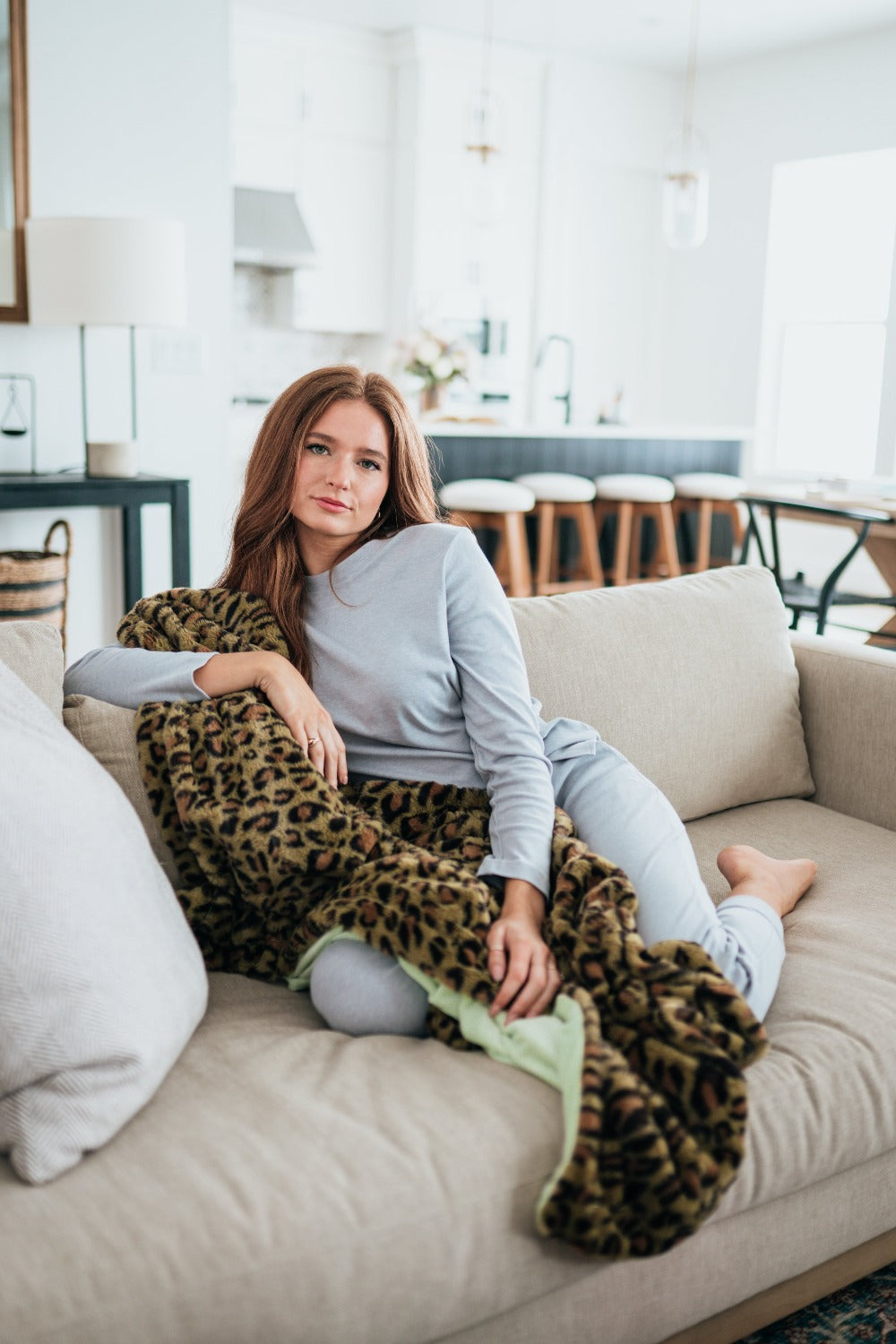 Sadie Leopard Print Blanket - Final Sale