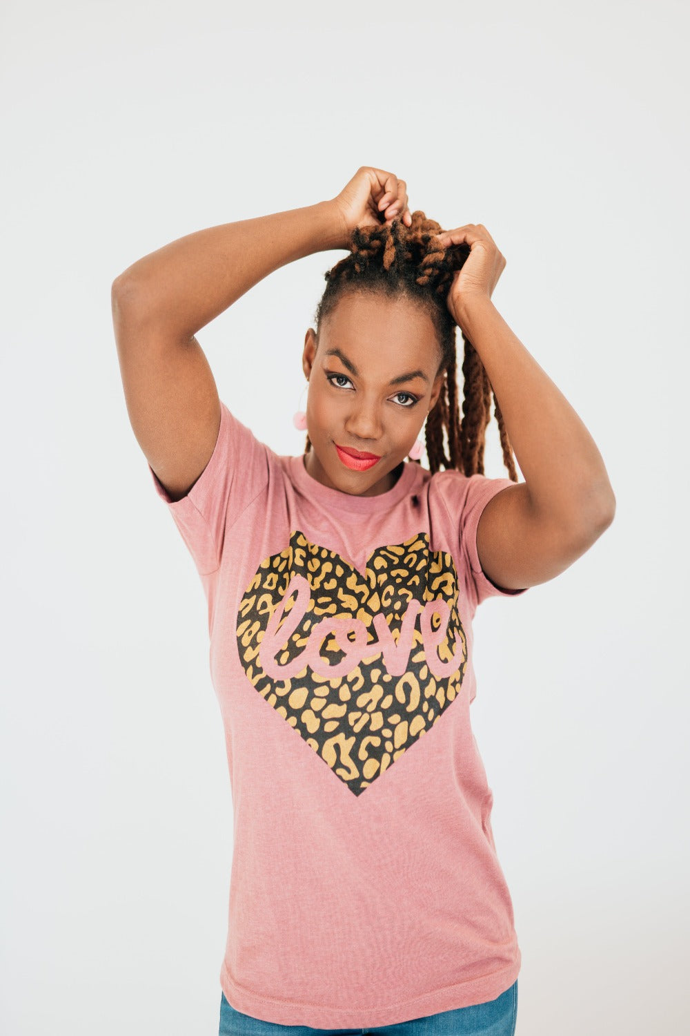 Mina Leopard Heart Tee - Final Sale