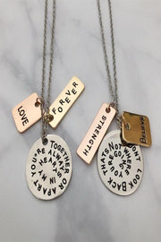 Tri Metal Inspiring Necklaces - Final Sale