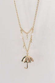 Raindrops and Umbrella Necklace - final sale